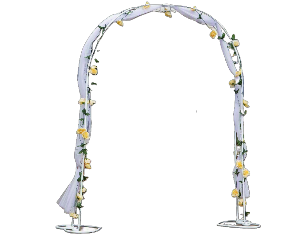Curved White Arbor - Curved White Arbor