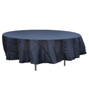 Round Black Tablecloth