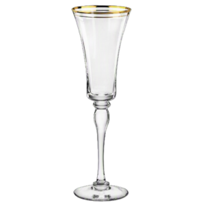 Gold-Rimmed Wine Glass