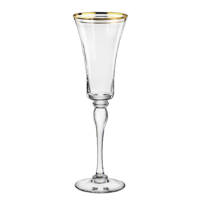 Gold-Rimmed Wine Glass